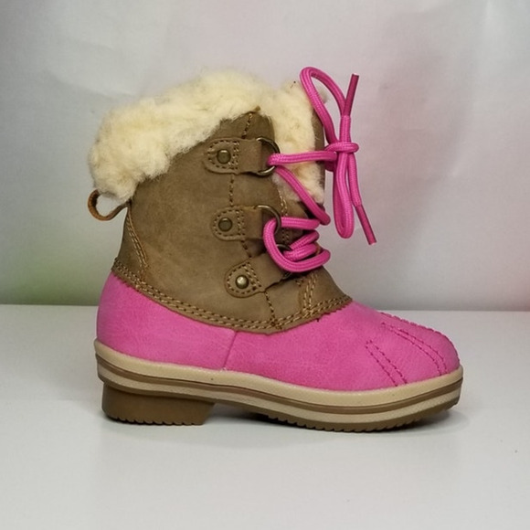 Bearpaw Toddler Everly Faux fur Lined Cold Weather Boots Size 7T  Pink NEW - Picture 5 of 9
